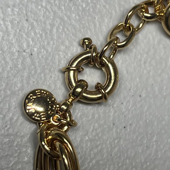 J Crew Double Chain Link Bracelet in Gold Tone - Picture 2 of 3